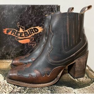 NIB Freebird Cognac Paula Boots Size 8